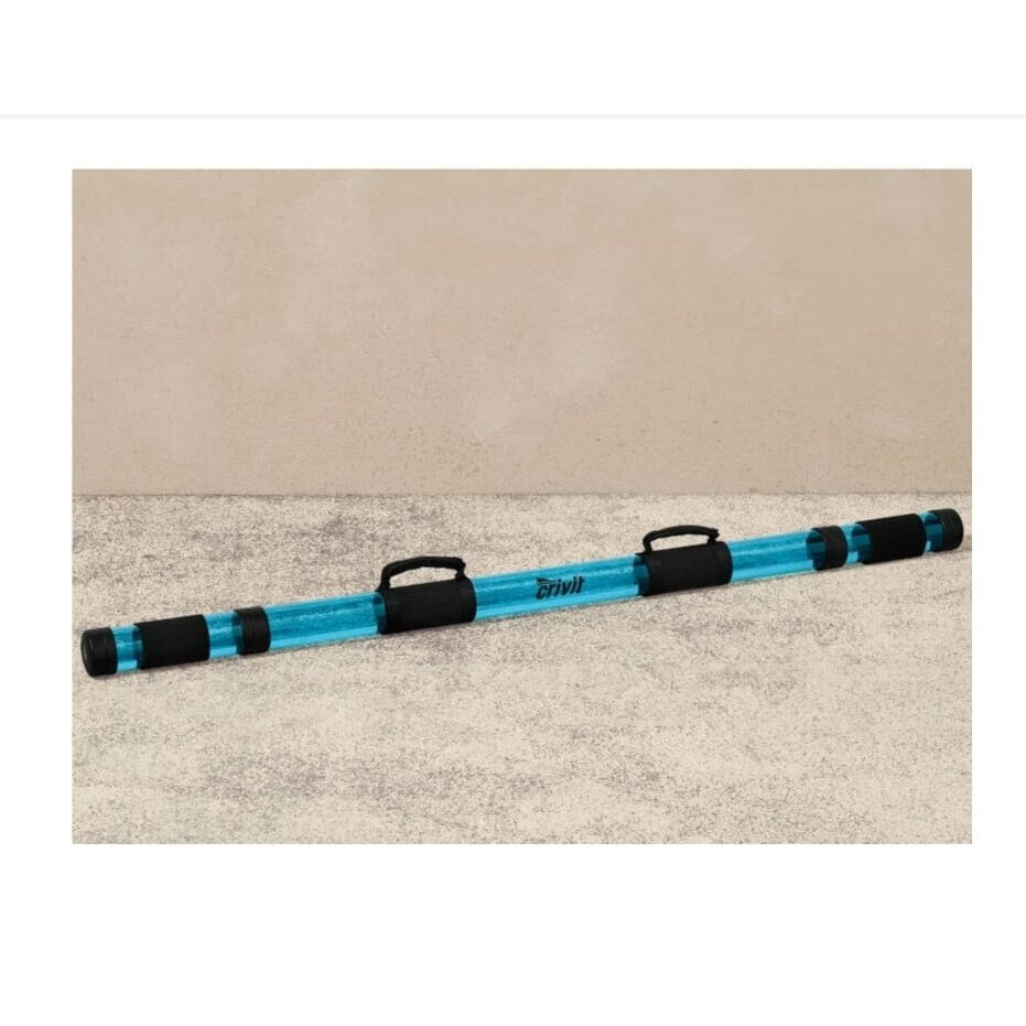 Crivit Detachable Extension Fitness Balance Bar – Transparent Blue Black