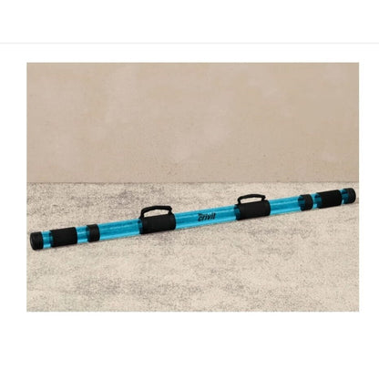Crivit Detachable Extension Fitness Balance Bar – Transparent Blue Black