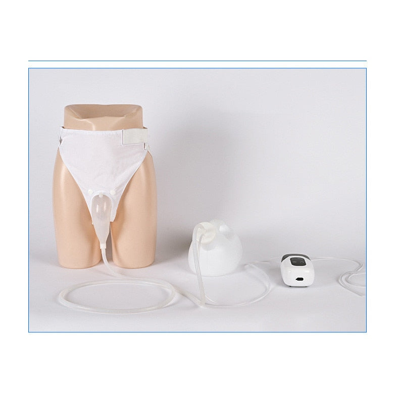 Koopsio Male Urinary Incontinence Kit: Silicone Catheter, Drainage Pump, 2 Sterile Bags