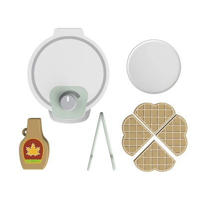Playtive KU-12905 Kids' Wooden Waffle Maker Play Set 8-Piece