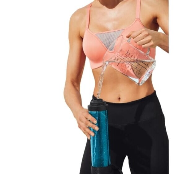 Crivit Detachable Extension Fitness Balance Bar – Transparent Blue Black