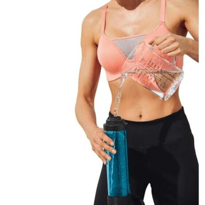 Crivit Detachable Extension Fitness Balance Bar – Transparent Blue Black