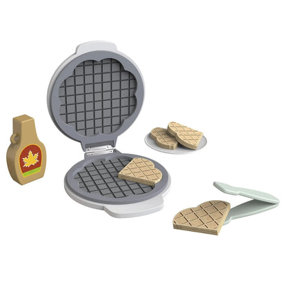 Playtive KU-12905 Kids' Wooden Waffle Maker Play Set 8-Piece