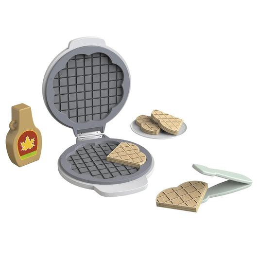 Playtive KU-12905 Kids' Wooden Waffle Maker Play Set 8-Piece