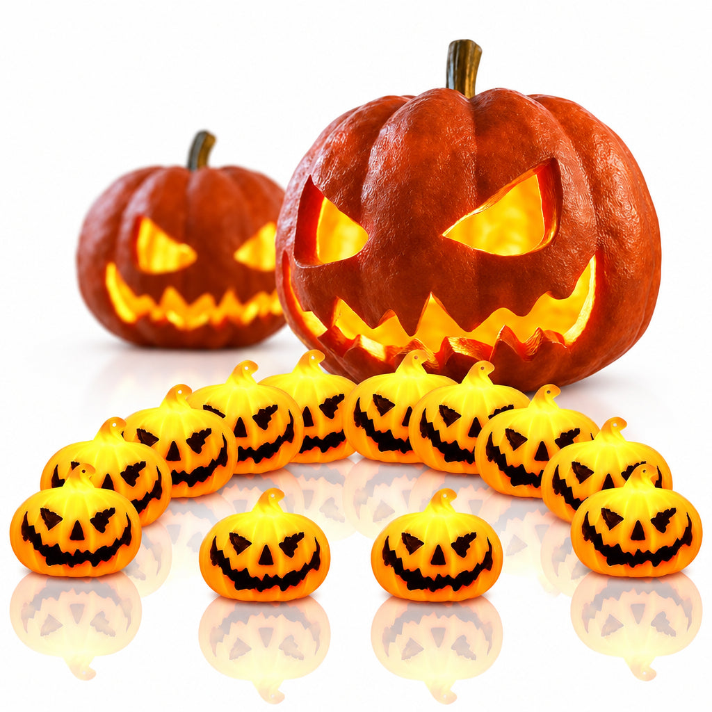 Sunshine Smile Halloween Pumpkin Lanterns 12 Pack