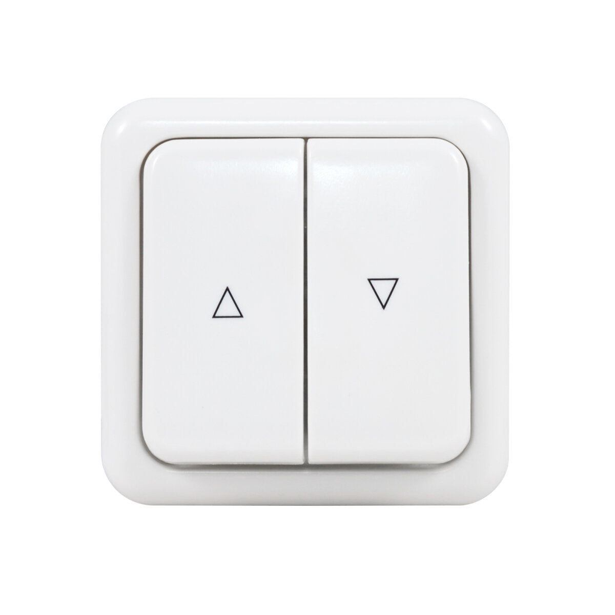 Geba PBE 2R Ultra White Double Rocker Blind Switch