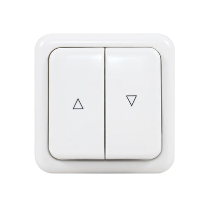 Geba PBE 2R Ultra White Double Rocker Blind Switch
