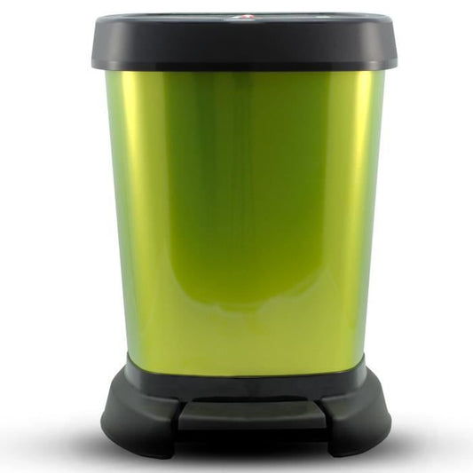 Rotho 6-Liter Green Pedal Bin: Compact, Easy Clean, Stylish Home Waste Solution