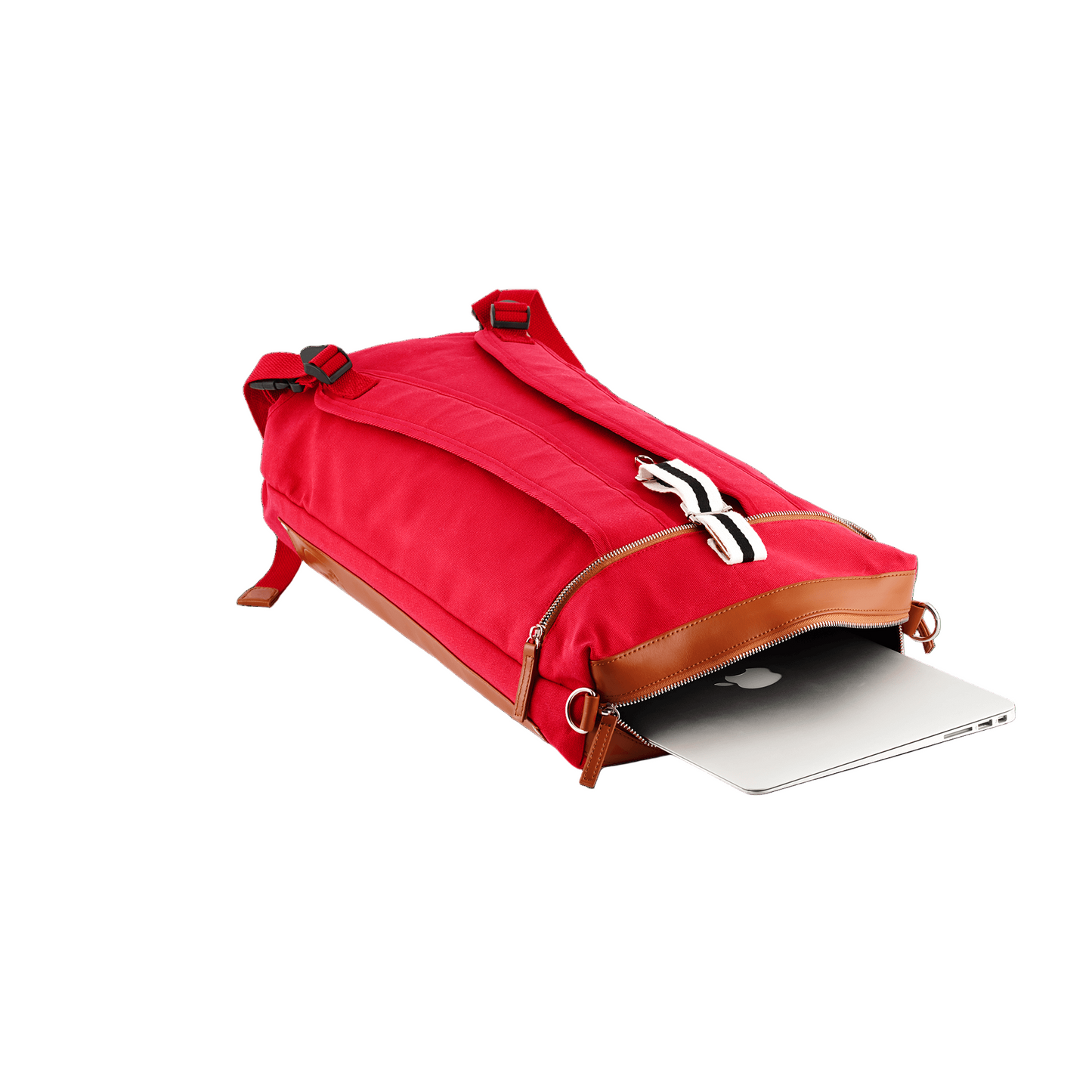 Sempre Red Eco-Friendly 27L Travel Backpack with Water-Resistant University Style
