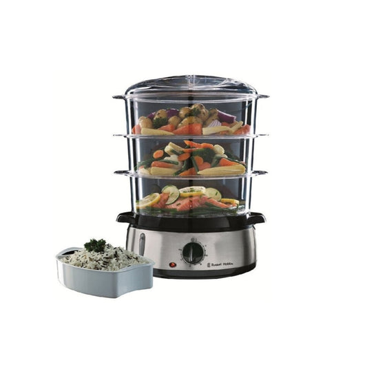 Russell Hobbs Cook@Home 3-Tier 800W Stainless Steel Healthy Food Steamer