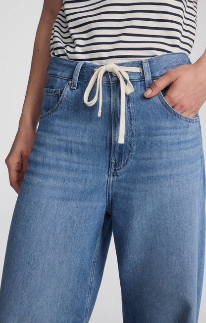 Mavi Nella Wide-Leg Light Blue Denim Jeans with High Rise