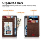 Slim Minimalist RFID Blocking Leather Card Wallet Multiple Color Options