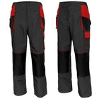 Red Grey Classic Heavy‑Duty Cargo Work Trousers with Knee Pads