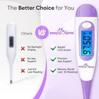 Easy@Home Digital Basal Thermometer with Large Backlit LCD, Purple