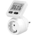 Walter Digital Socket Adapter with Electricity Meter White Schuko