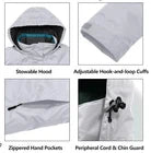 Little Donkey Andy Women's Waterproof Lightweight Gray Rain Jacket