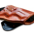 Premium Brown Leather Paddle Holster for Taurus Judge Revolver