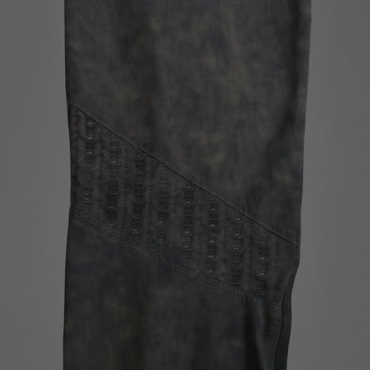 Xersion Lounge Capri Leggings Small Indigo Stonewash Fitted