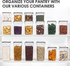 16 Airtight Food Storage Containers for Kitchen, BPA-Free Plastic