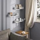 Woltu White Wall-Mounted Floating Shelf 40x10 cm 3-Board