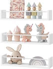 Woltu White Wall-Mounted Floating Shelf 40x10 cm 3-Board