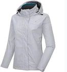 Little Donkey Andy Women's Waterproof Lightweight Gray Rain Jacket