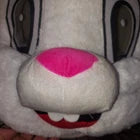 Creepy Easter Bunny Plush Head Mask Costume Soft White Mascot