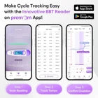 Easy@Home Digital Basal Thermometer with Large Backlit LCD, Purple