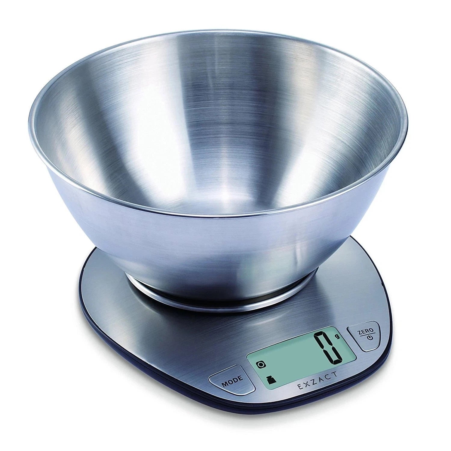 Exzact 5kg Wet/Dry Food Kitchen Scale with Mixing Bowl