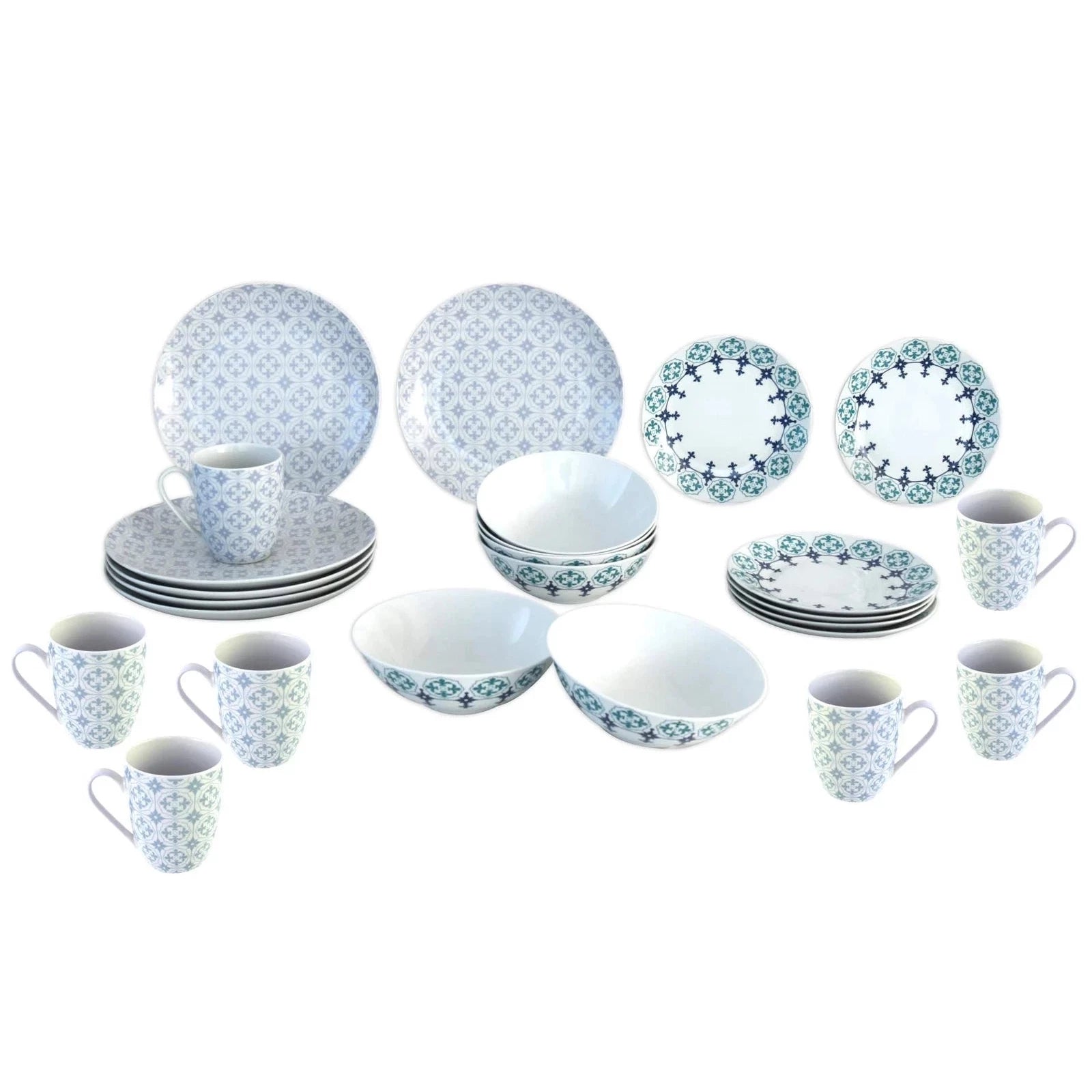 Van Well Porcelain 24 Piece Dinner Set