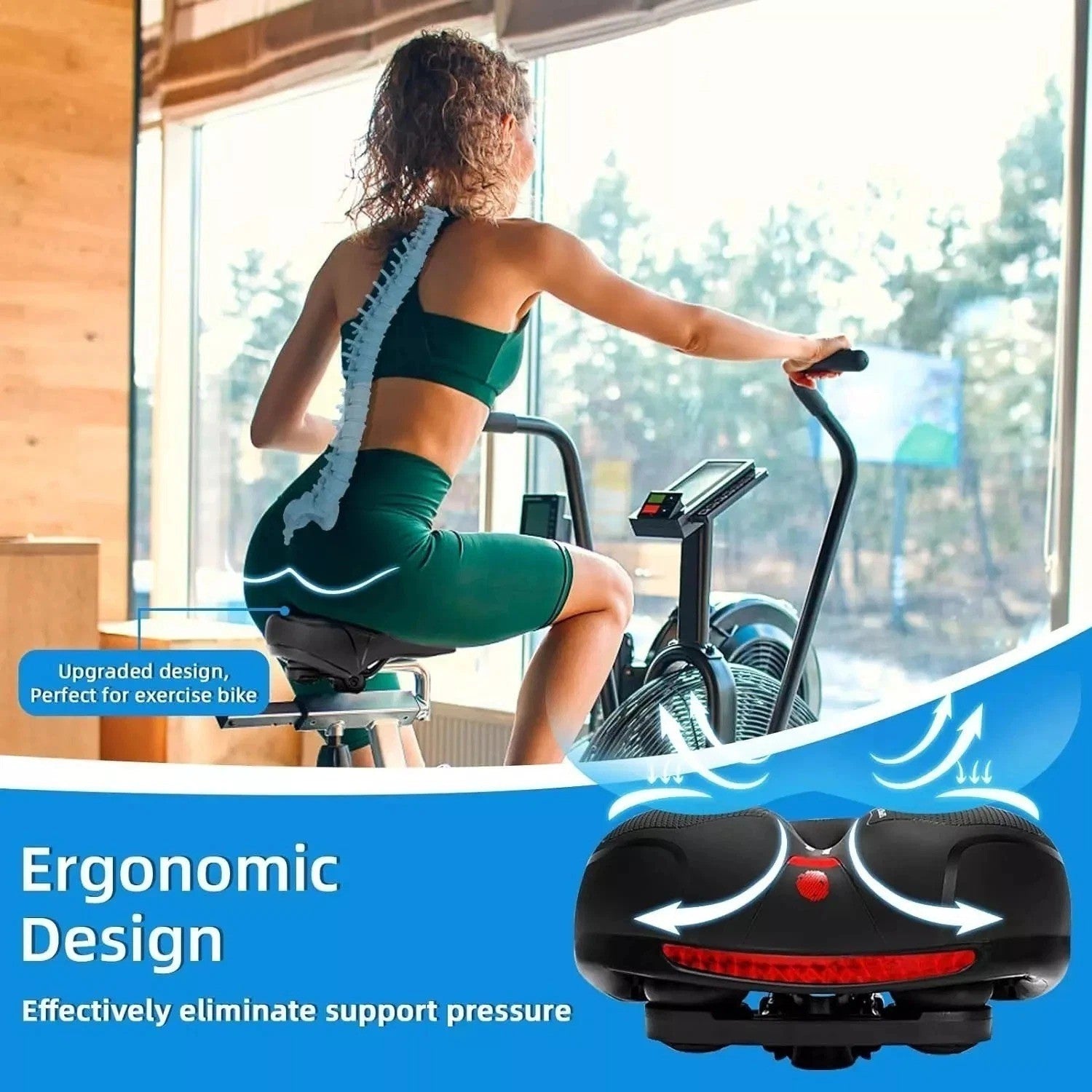 Extra Wide Big Bum Bike Gel Cushion Saddle Seat Pad