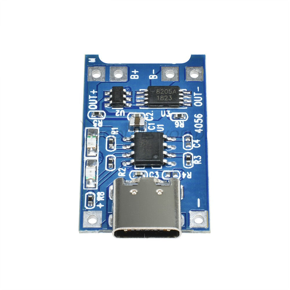 10-Pack Type-C USB 5V 1A 18650 TP4056 Lithium Battery Charging Board Module