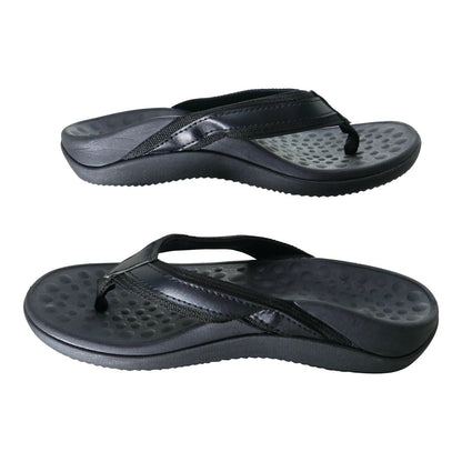 Orthopaedic Men's Sandals Arch Support Plantar Fasciitis Heel Pain Black