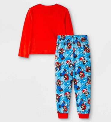Nintendo Super Mario Bros Red Pajama Set Boys 3-Piece - Gomix Brands Outlet