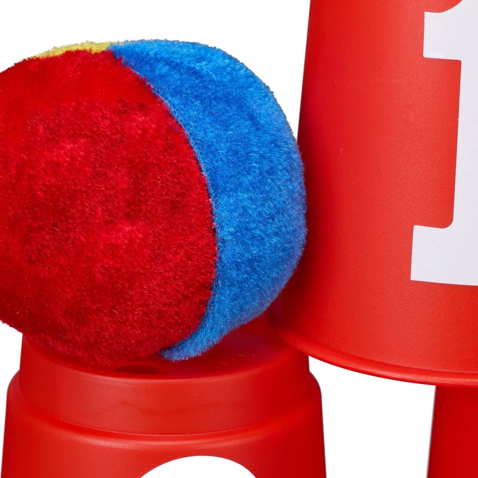 Relaxdays Red Can Throw Ball Game Set for Kids