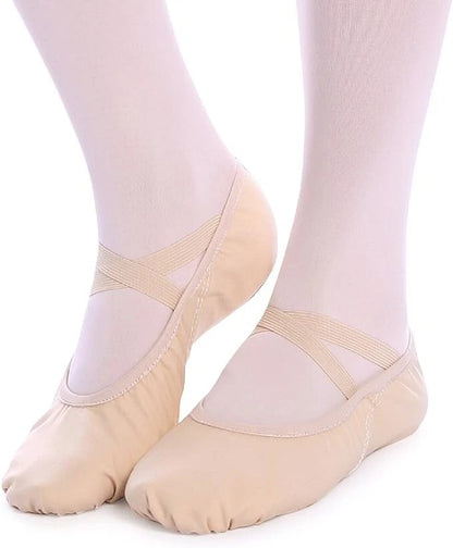 Bezioner Light Pink Canvas Ballet Shoes for Girls
