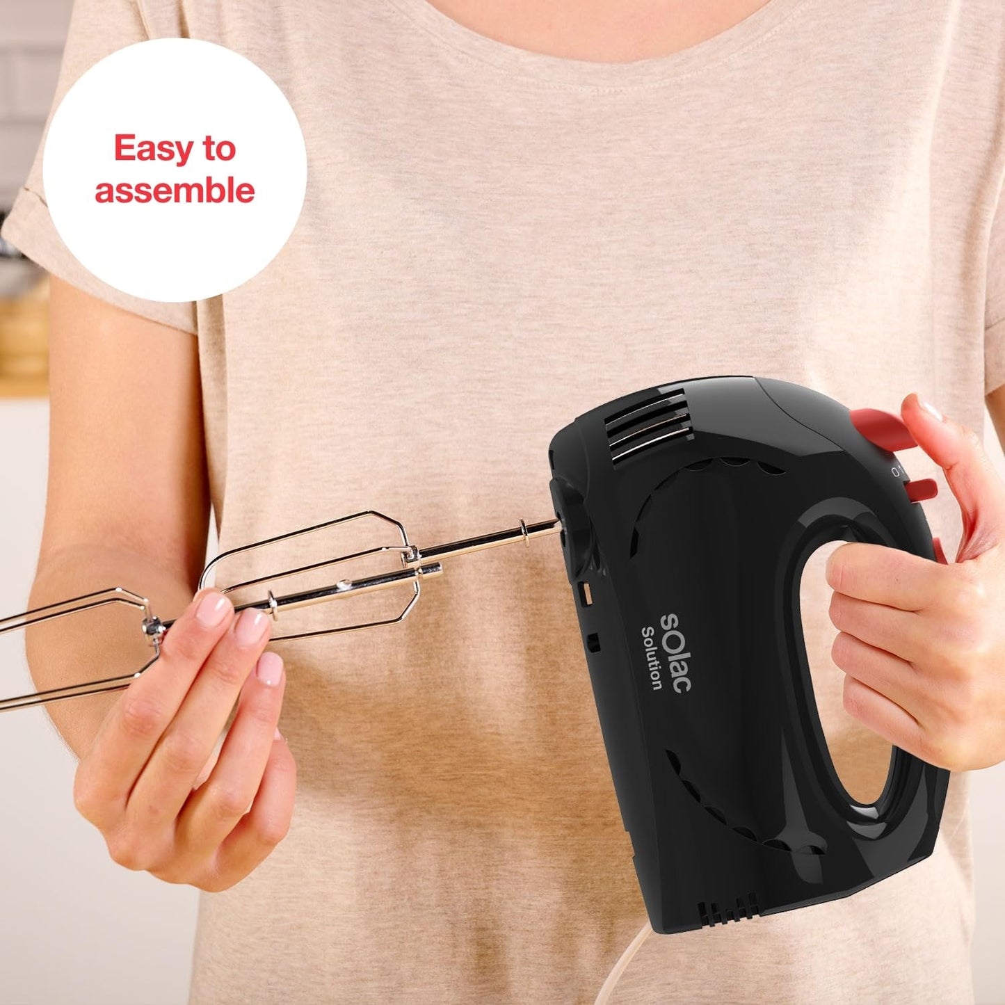 Solac Hand Mixer 300W 5 Speeds Plastic Black S91300400