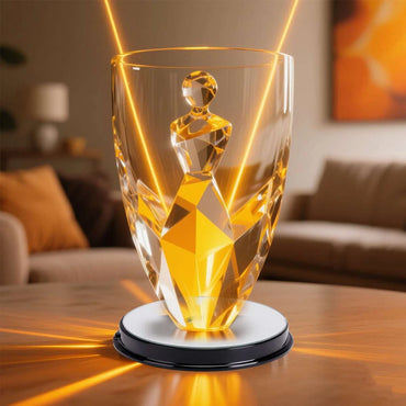 YUYTE LED Light Base Stand, Round Crystal Display