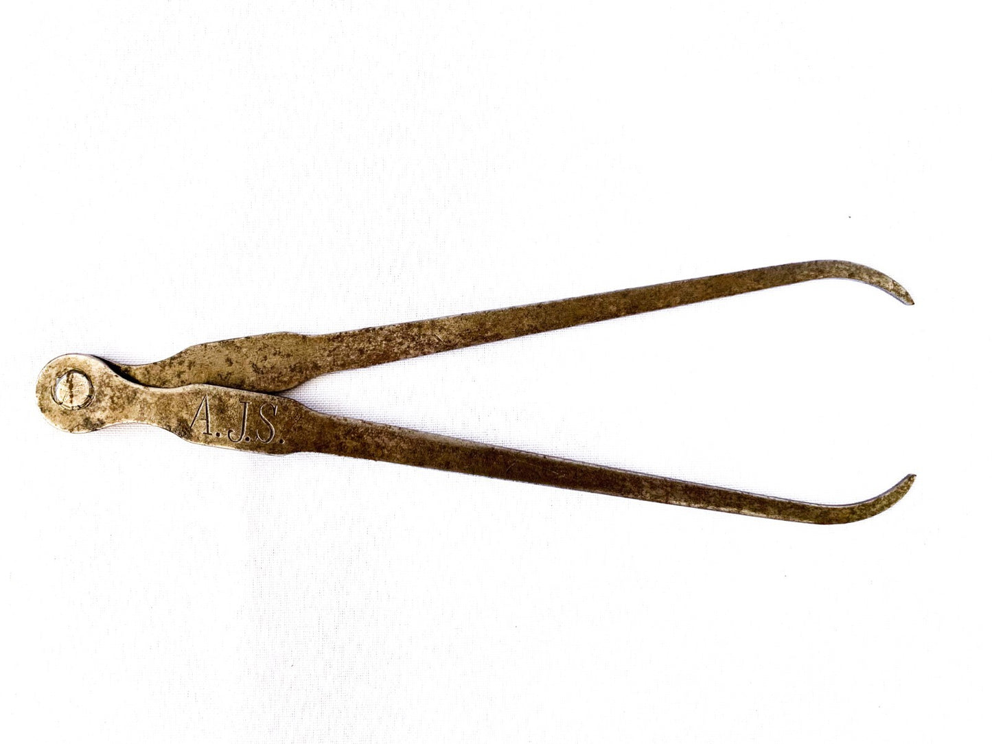 Antique A.J.S. Iron Measuring Compass 19th Century Caliper