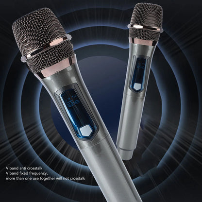 Karaoke Pro-Live Recording Vocal Microphone Handheld Wireless Dynamic System