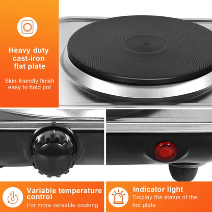 Uten Electric Countertop Single Burner 21cm, 1000W