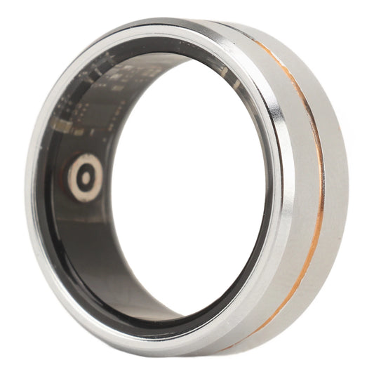 Silver Smart Ring Remote Control Health Tracker for Fitness