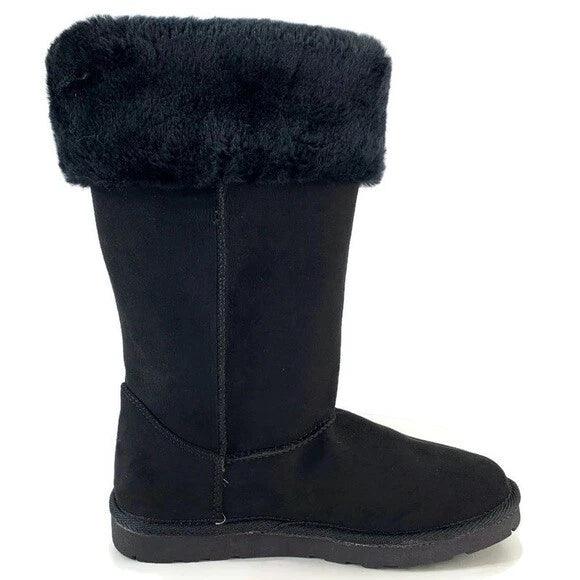 Arizona Women's Susie Faux Fur Black Booties - Gomix Brands Outlet