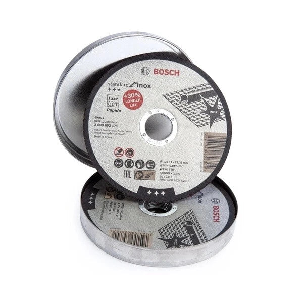 Bosch 125mm Ultra-Thin Stainless Steel Cutting Disc for Angle Grinders