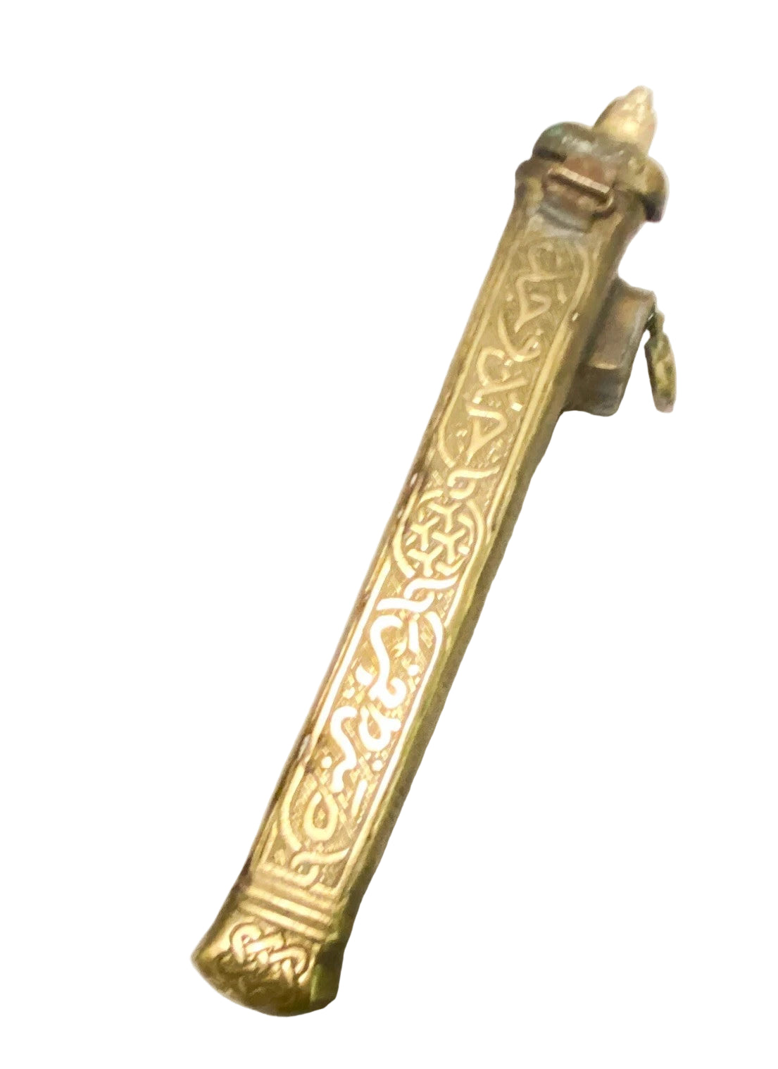 Elegant Gold Bronze Chinese Antique Incense Urn Wand