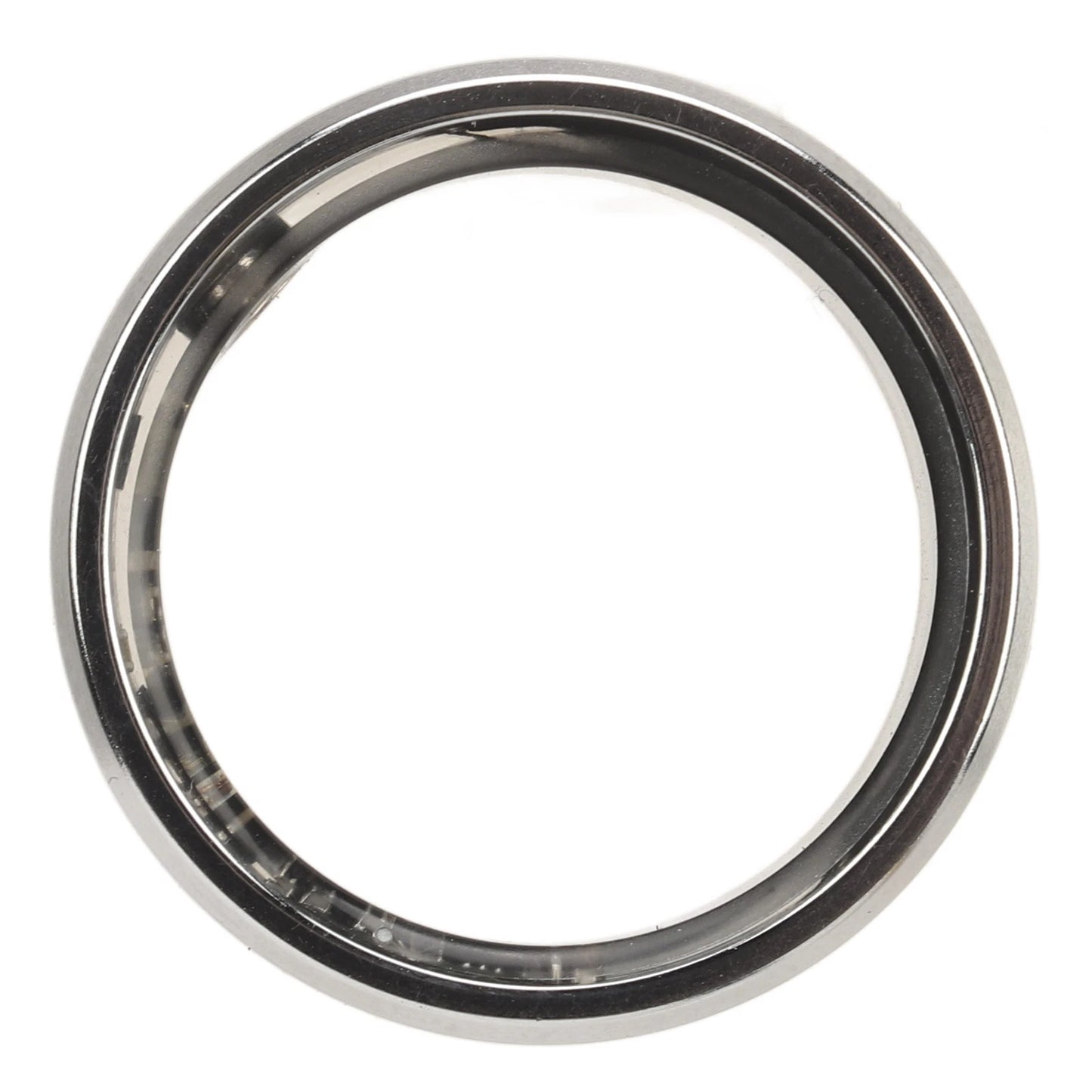 Silver Smart Ring Remote Control Health Tracker for Fitness