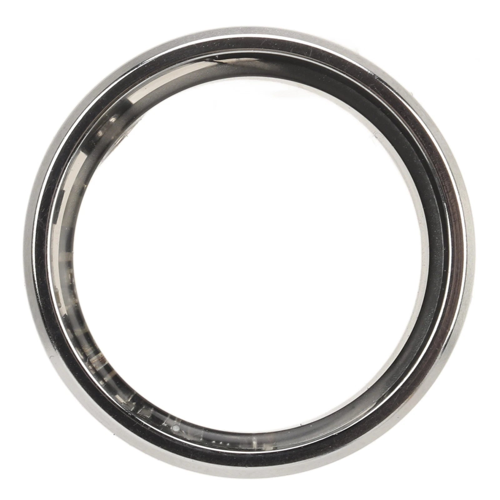 Silver Smart Ring Remote Control Health Tracker for Fitness