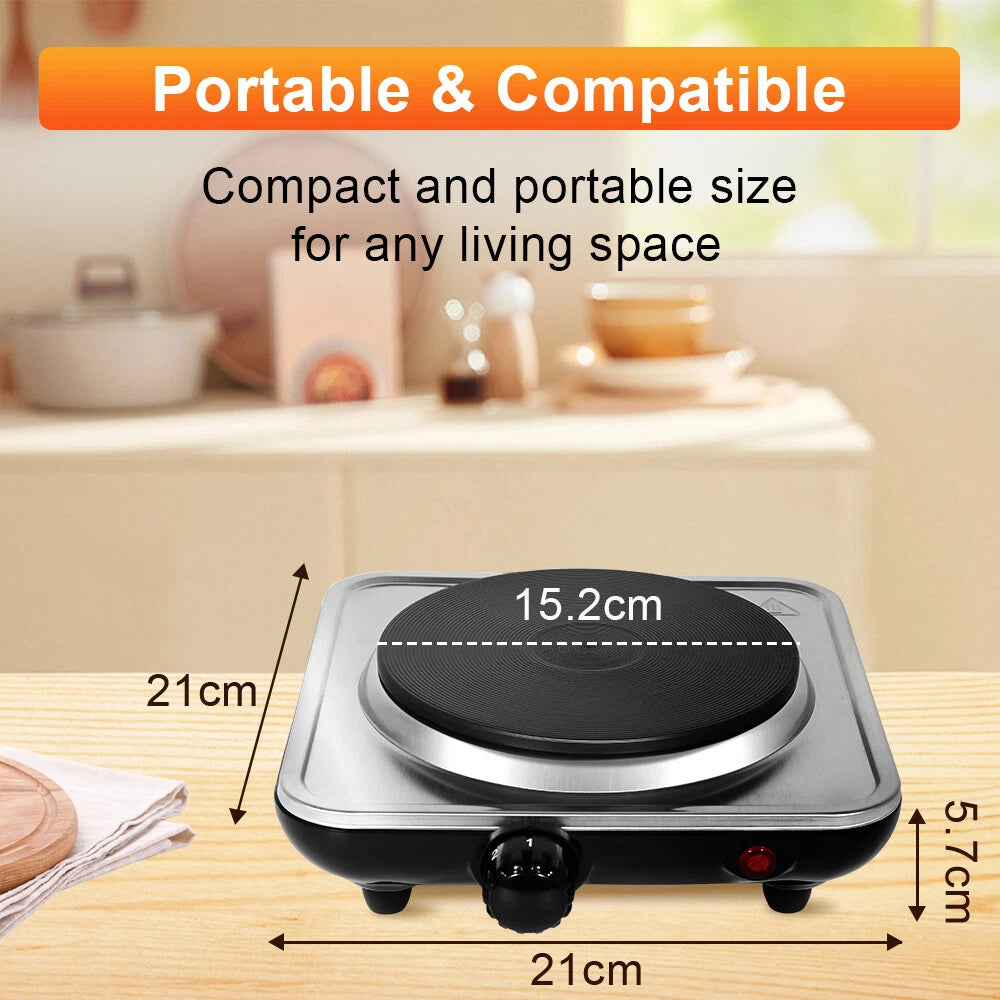 Uten Electric Countertop Single Burner 21cm, 1000W