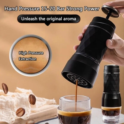 Hand Coffee Machine Hand Espresso Portable Mini Coffee Maker for Powder Capsule