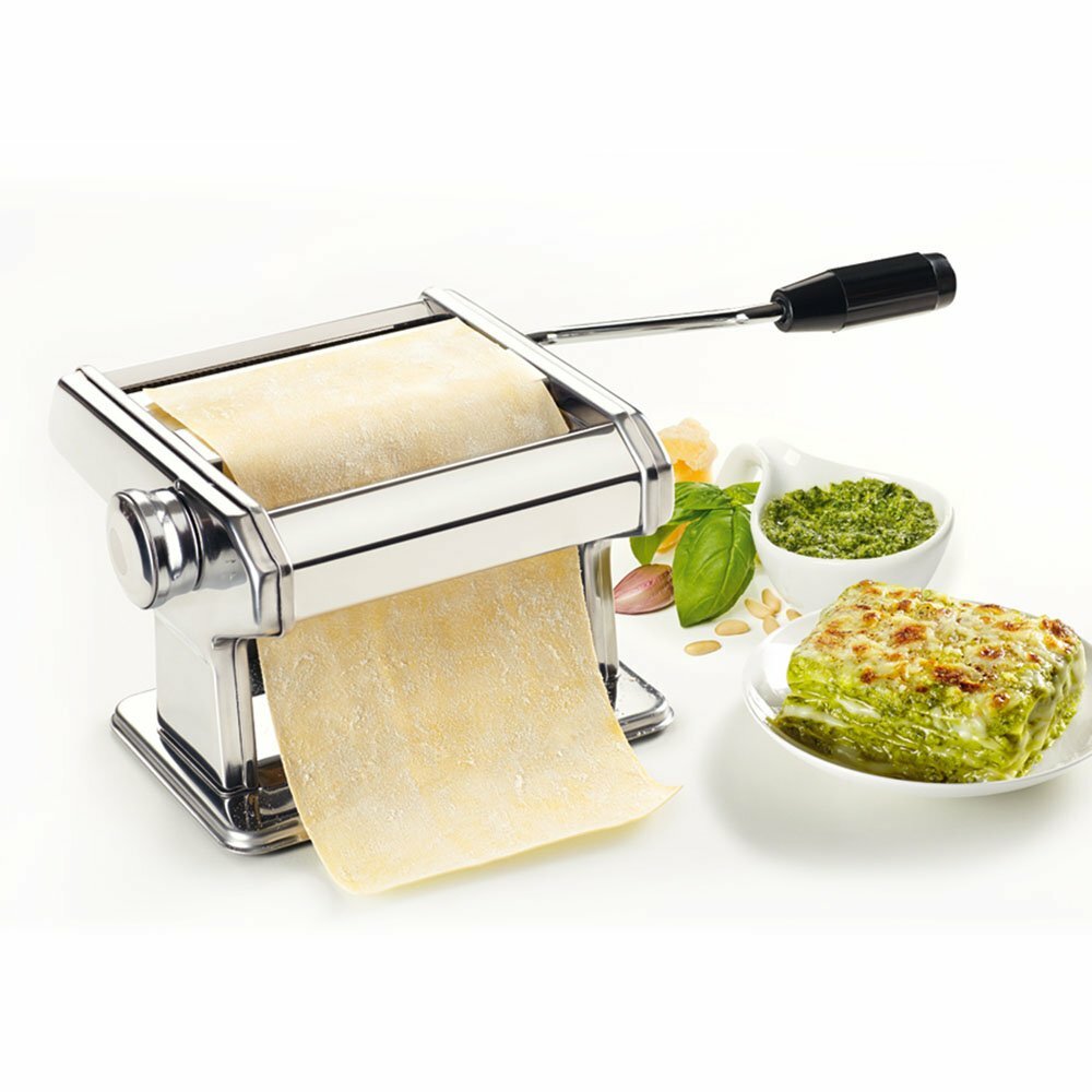Metaltex 3‑In‑1 Stainless Steel Pasta Maker with Tabletop Clamp